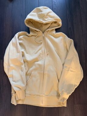 TNA yellow boyfriend zip up XS